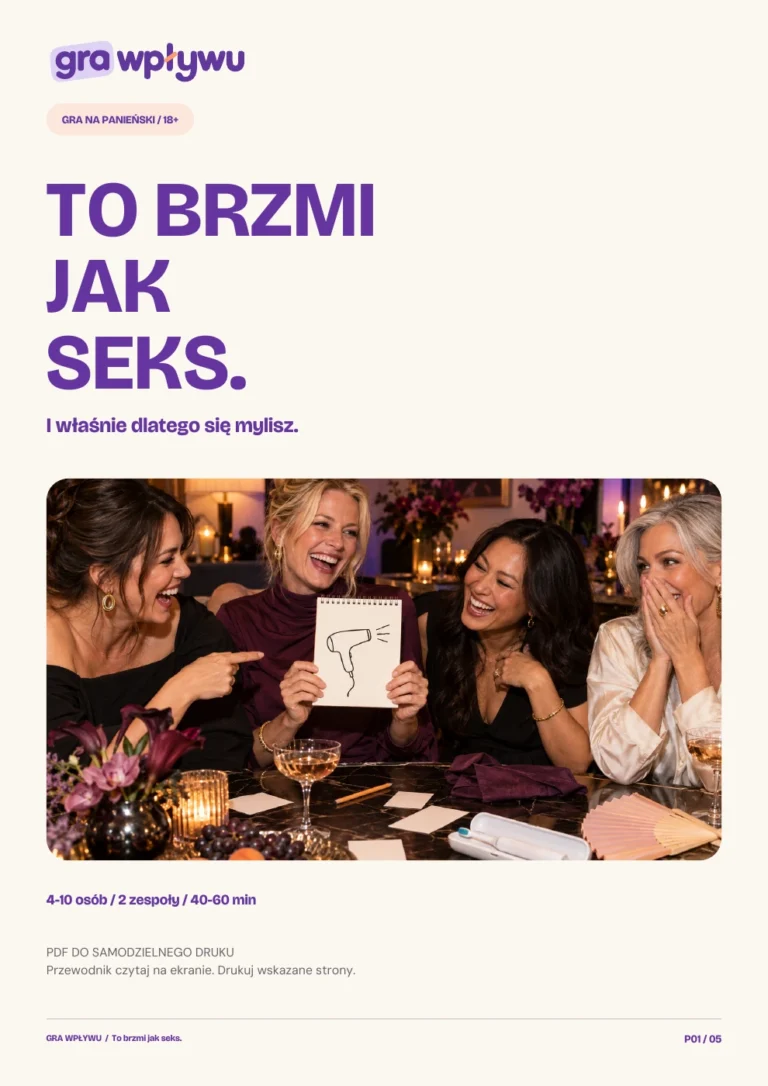 To brzmi jak seks. Okładka instrukcji gry PDF.
