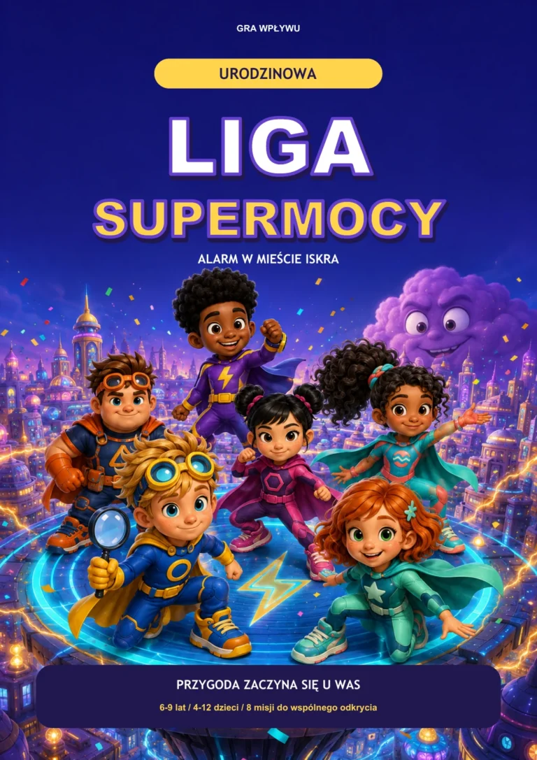 Urodzinowa Liga Supermocy — okładka przygody