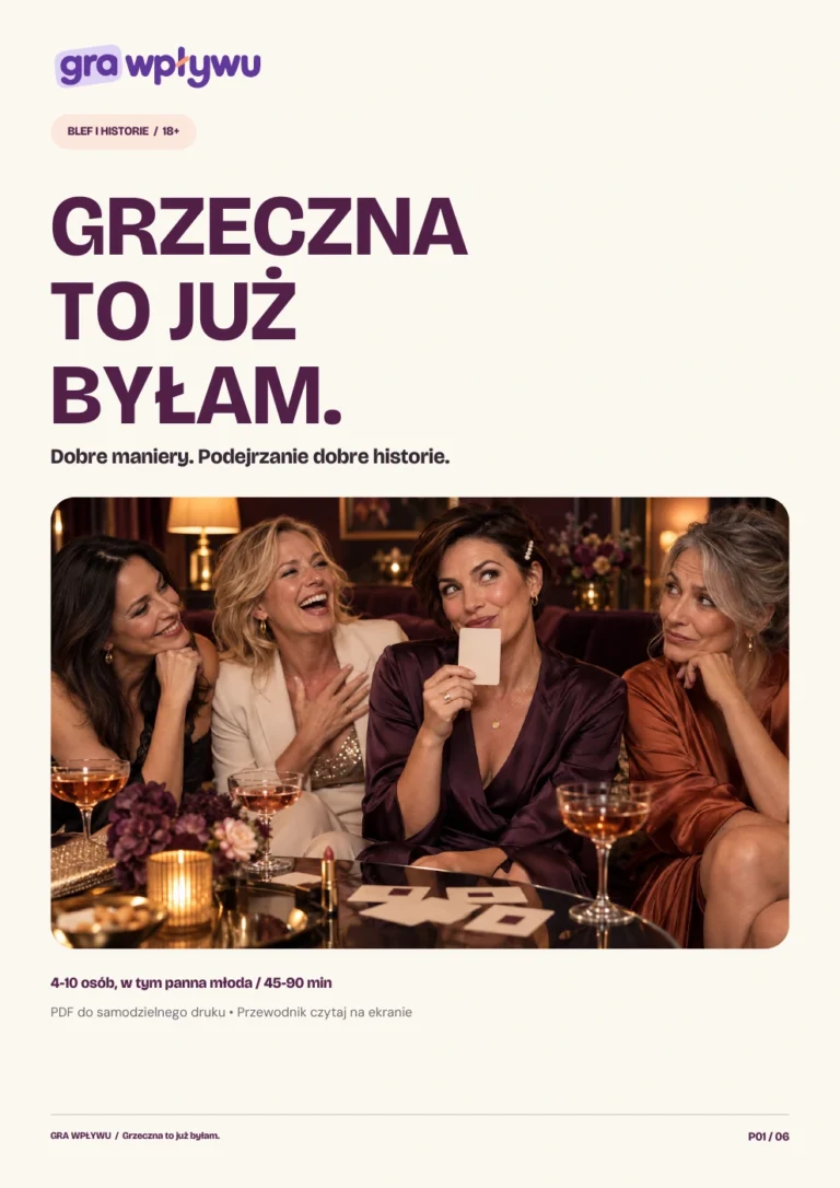 Grzeczna to już byłam. Okładka przewodnika do gry PDF.